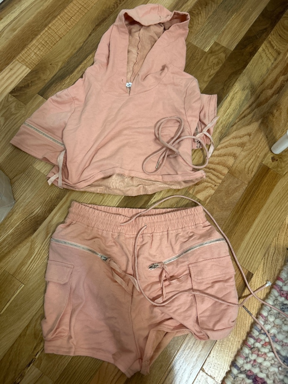 Fashion nova 2018 peach 2 piece crop set